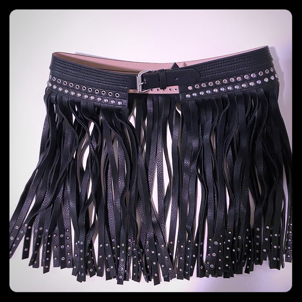 BCBG Waist Fringe Belt